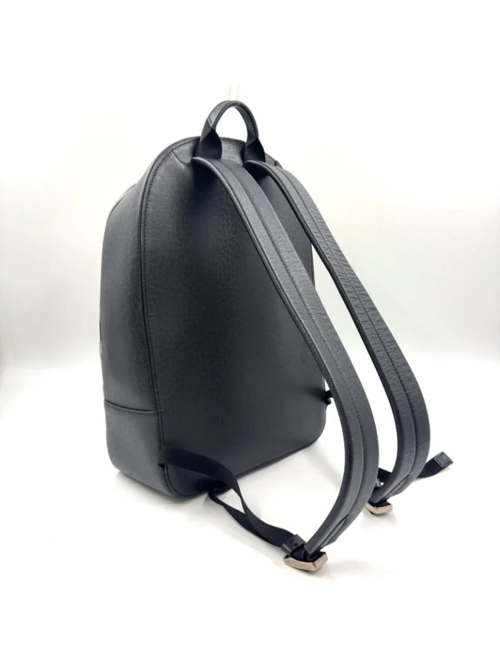 Louis Vuitton Alex Leather Black Backpack Silver